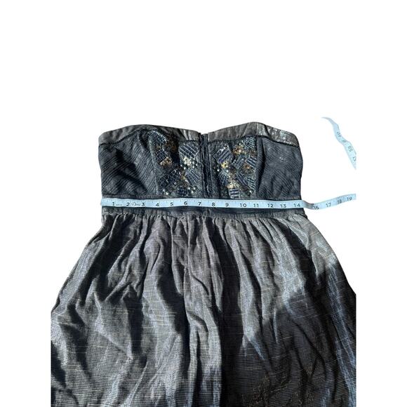 Y2K Staring at Stars Strapless Metallic Mini Dress Size 8 - Picture 12 of 12